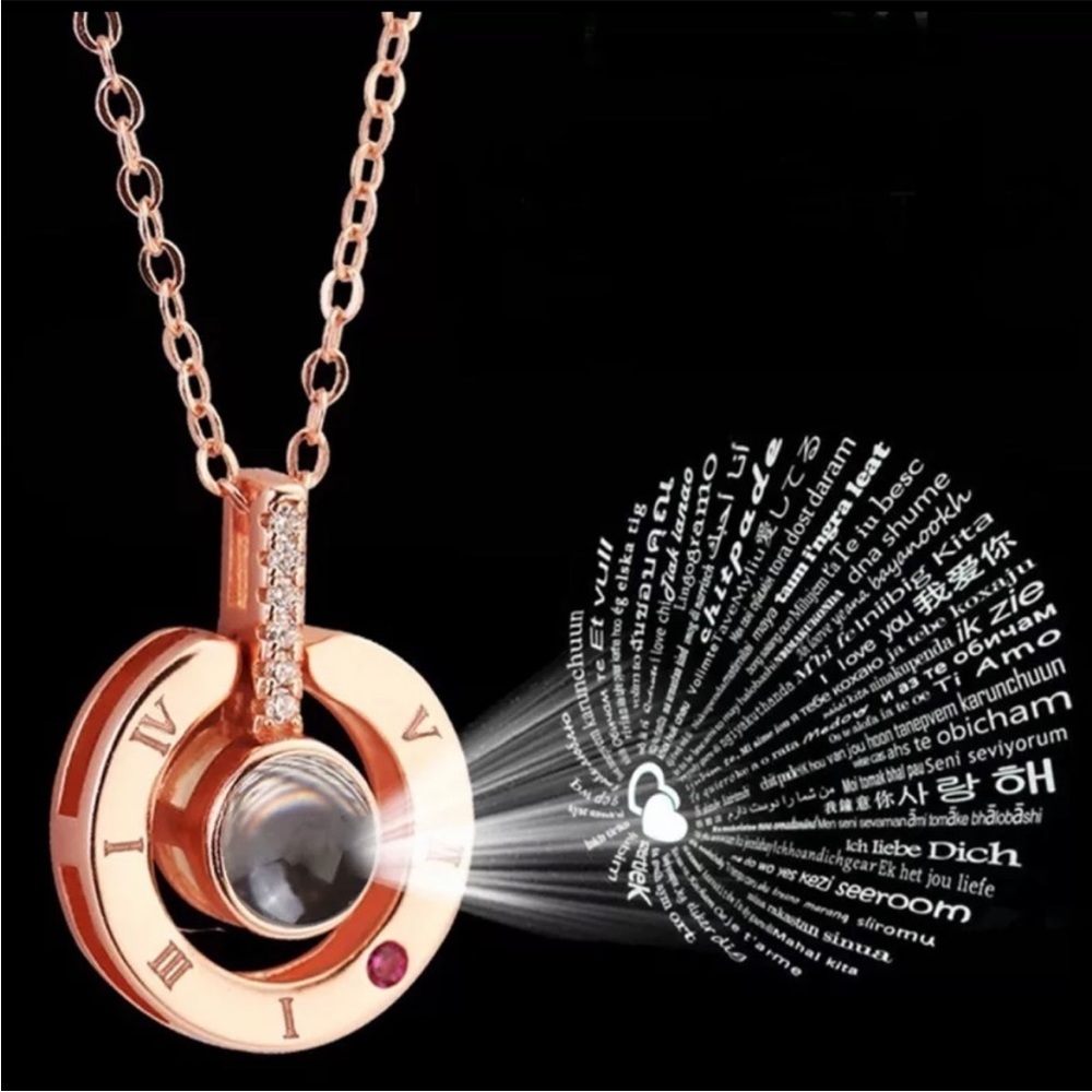 “I Love You” in over 100 languages Bracelet and Necklace Set